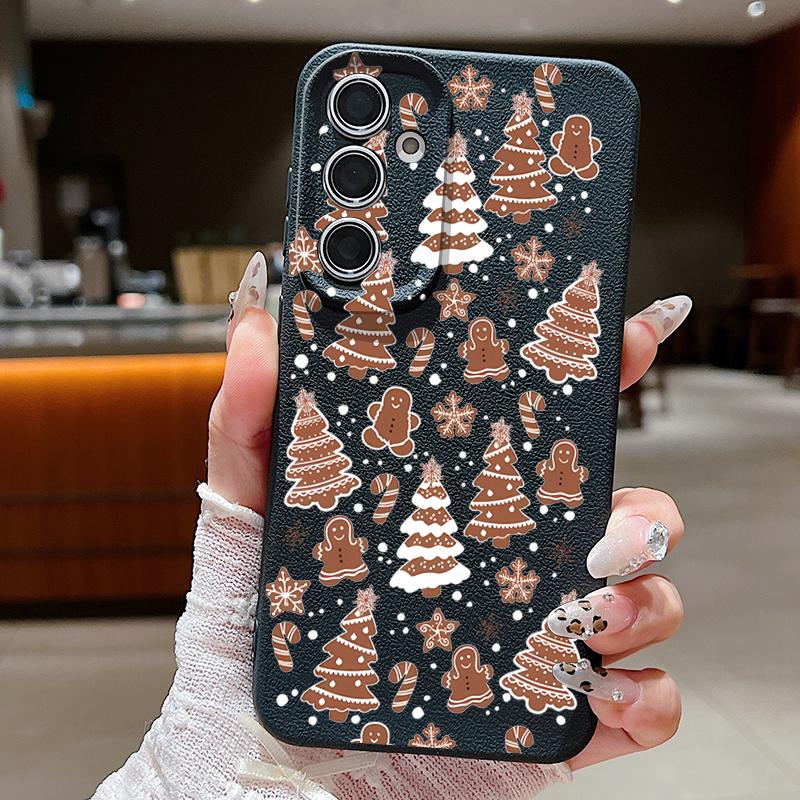 

Мультяшный Рождественский Чехол Для Samsung Galaxy A56 A16 A17 A36 A26 A55 A15 A25 A54 5G S25 S24 S22 Ultra S23 FE Мягкий ТПУ Чехол для Телефона Samsung Galaxy S25 Plus чёрный