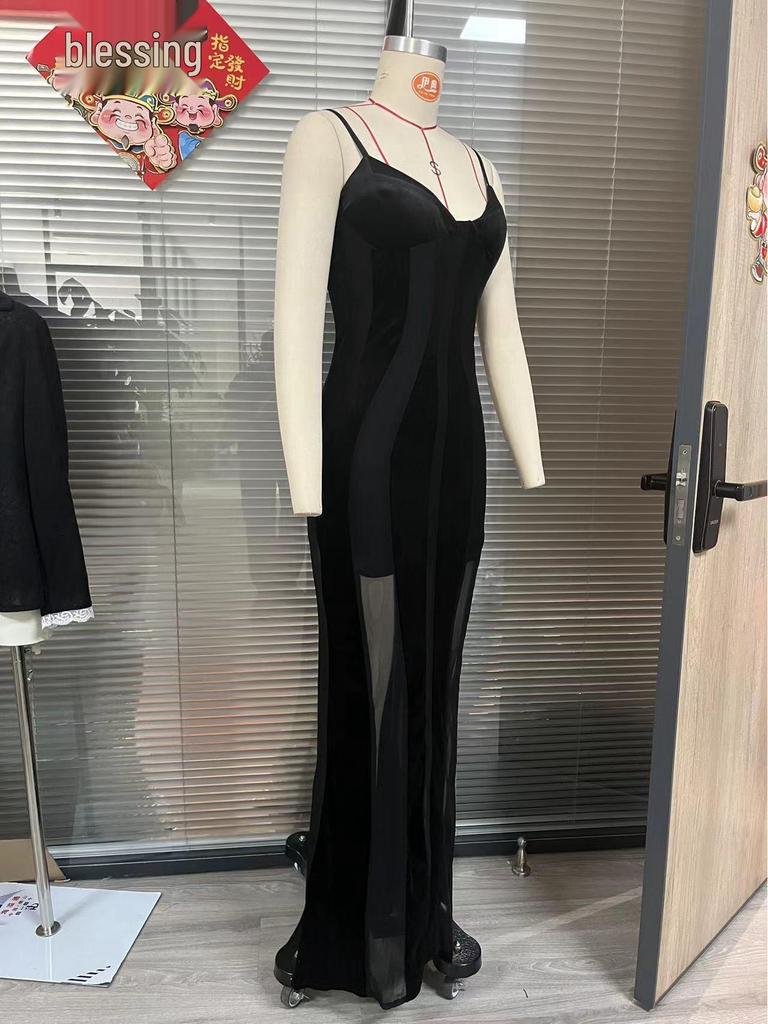 European & American Sexy Women's See-through Camisole Dress