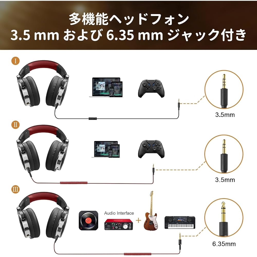 OneOdio Pro 10 Over-Ear Headphones, Wired, Bass-Enhanced, 50mm Drivers, DJ Monitor Headphones, Recording, Mixing, Studio Monitoring, Guitar, Podcast C