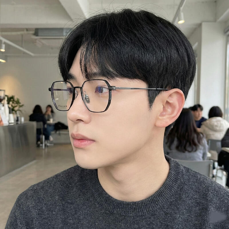 LUXEYE Luxury Glasses Geek Chic Rimless Horn-Rimmed Glasses Frame P20226