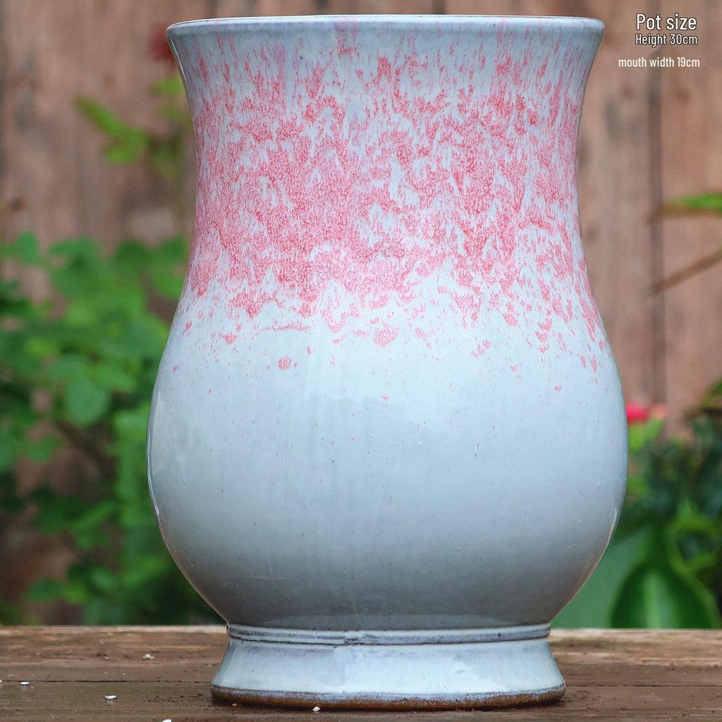 Handmade Large Ceramic Pot for Succulents & Orchids - Breathable, Coarse Pottery Bonsai Planter