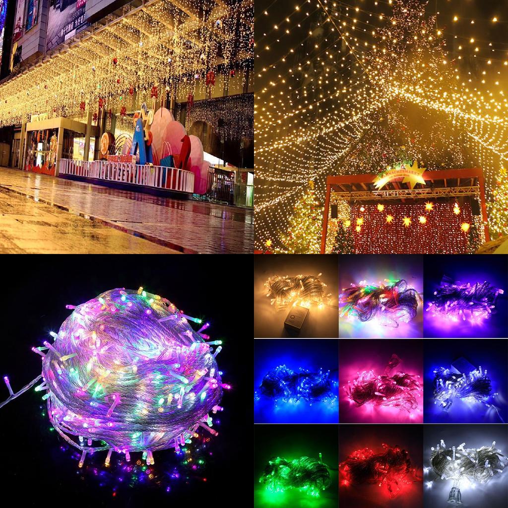 LED-Lichterketten für den Außenbereich mit 200 LEDs, 20 m, wasserdicht, für Urlaubs- und Hochzeitsdekoration