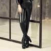 Dámské zimní teplé kalhoty Pu Kožené sametové kalhoty Elastická tužka Skinny Kalhoty těsné kalhoty