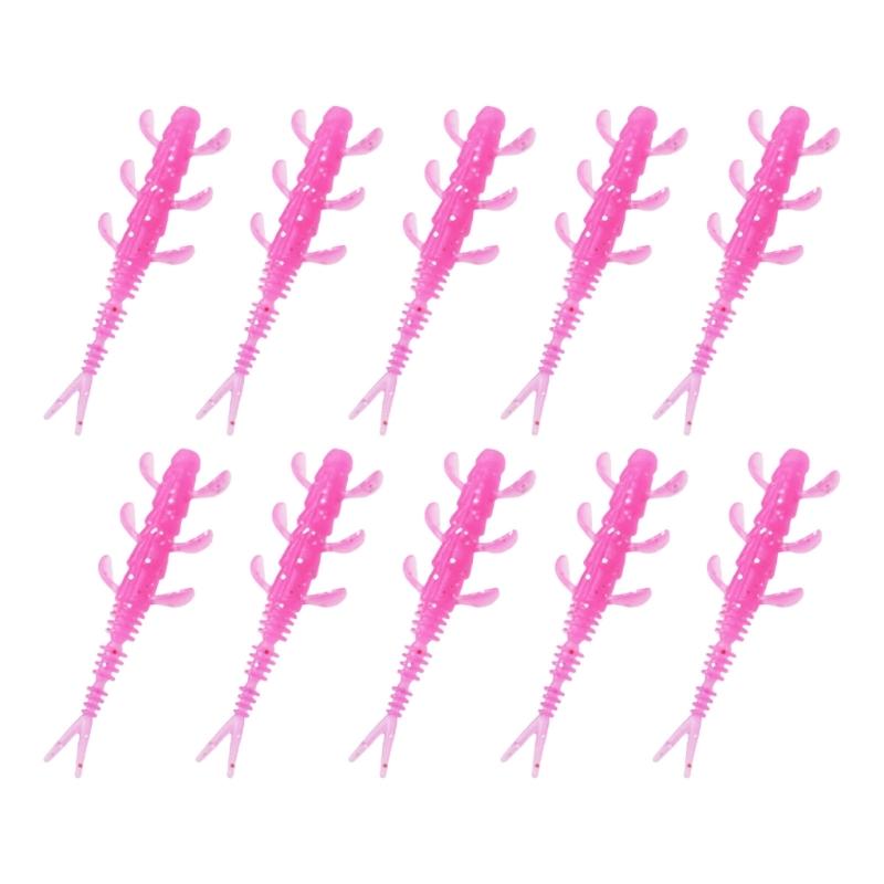 10pcs Fishing Lure Wobblers Split Tail Lures for Trout Fishing Soft Baits 4cm 0.35g Swimbaits Mini Artificial Baits