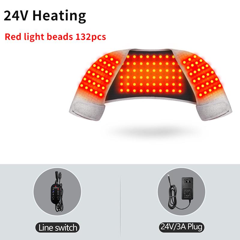 Full Wrap Heated Shoulder Massager with Red Light Therapy for Frozen Shoulder Pain Relief and Improved Circulation