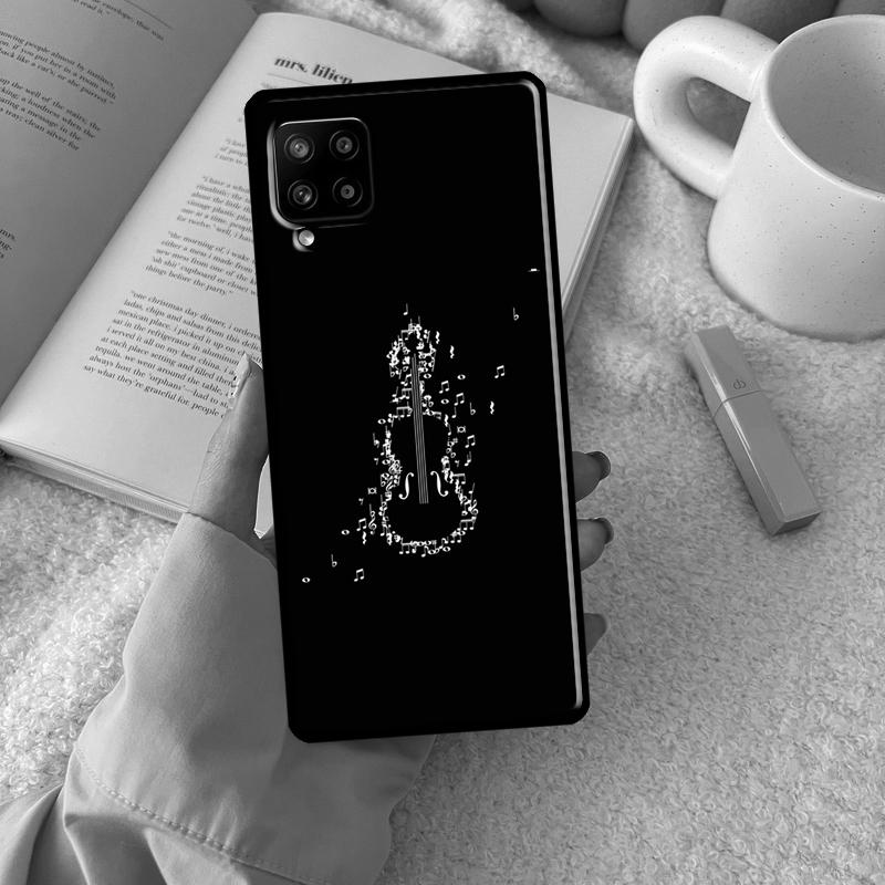 Musical Notes Violin Classical Case For Samsung Galaxy A54 A34 A14 A13 A12 A22 A32 A52 A72 A51 A71 A53 A52S Back Cover