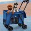 4 Wheel Shockproof Stroller Foldable Outdoor Pet Stroller Breathable Strollers Cat Dog Stroller for Small Medium Large Pet