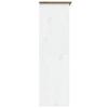 Bodo Wardrobe, White-Brown, 146X53.5X173 Cm, Solid Pine Wood