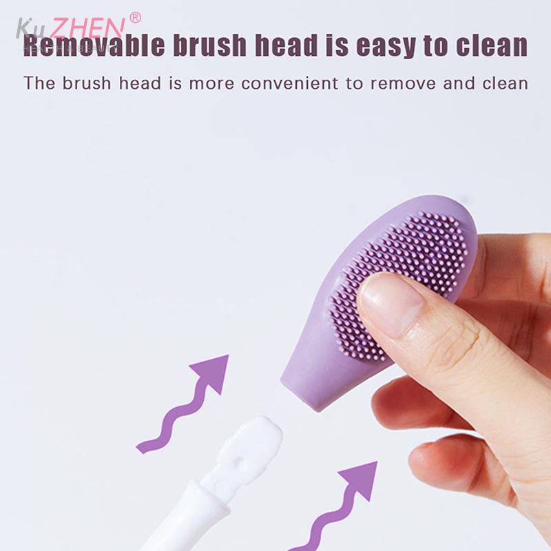 1PC Silicone Double Head Face Mask Brush Facial Exfoliate Blackhead Removal Cleanser Brush Mud Film Spatula Facial SkinCare Tool