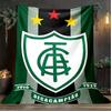1PC América Futebol Club Printed Soft Flannel Blanket Throw for Adult Bedroom Living Room Sofa Camping Travel Fan gifts Christmas Gifts