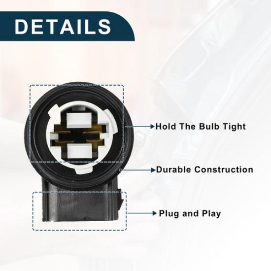 2Pcs Turn Signal Tail Light Socket for Ford F-250 04-07 3 P No.2U5Z13411BB