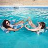 1 pièce Design Feuille Hamac Gonflable Pliable en PVC Sangles Réglables Chaise Longue Flottante Durable pour Piscine Plage Lac Été