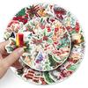 50 Retro Watercolor Christmas Stickers Holiday Decorations Hand Curtain Water Cup
