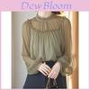 Spring French Lace Blouse With 3d Pattern For Women Casual Wear