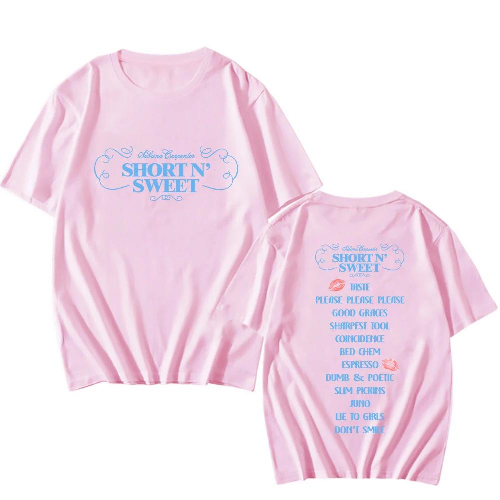 Sabrina Carpenter Short N Sweet T Shirt Fashion Unisex Women Hip Hop Retro Taste Tour Tshirt Unisex Vintage Tee Shirts