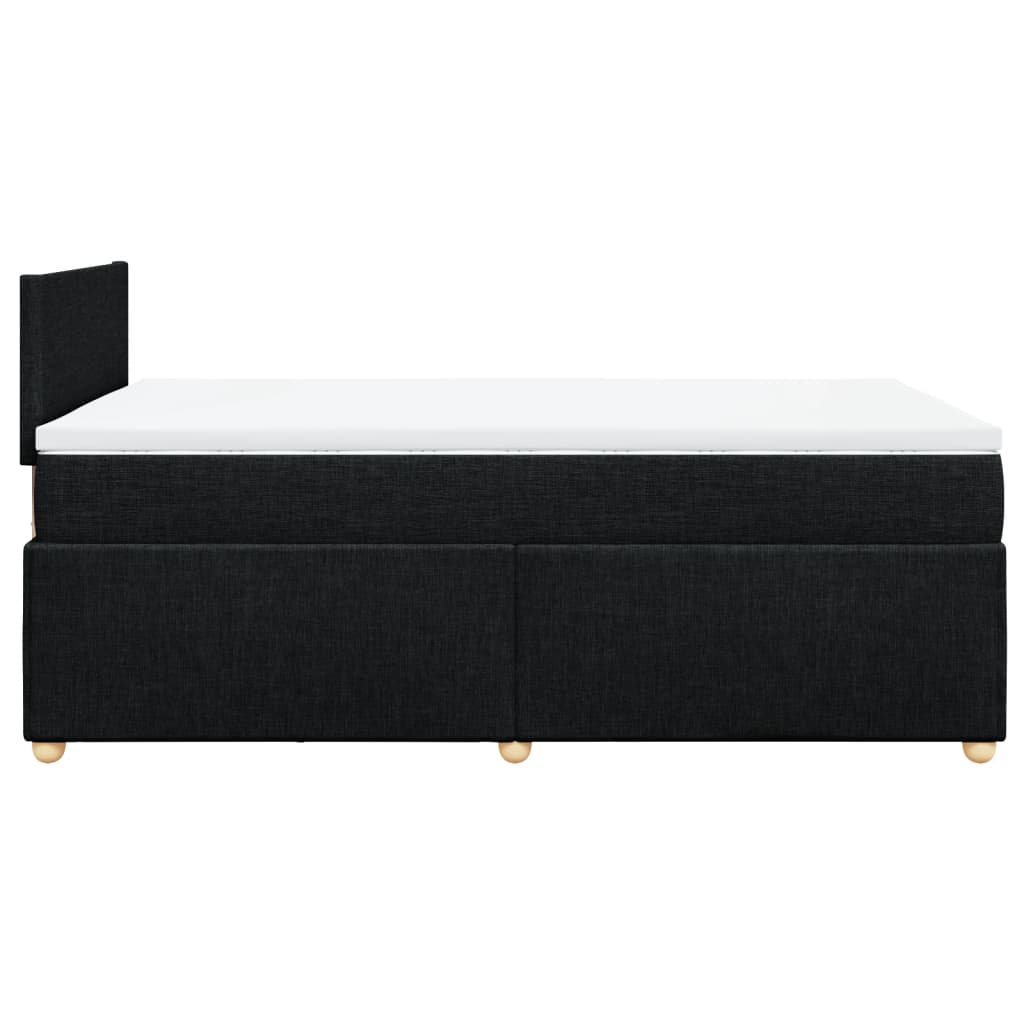 Vidaxl Continental Bed With Mattress, Black, 120X190 Cm, Fabric