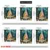 2pcs,2D plane printing Pattern Curtains Charming Festive Christmas Tree Scene (4) Versatile Durable Polyester (without rod)