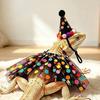 Adjustable Lizard Polka Dot Skirt Elastic Strap Small Pet Hat Soft Reptile Pet Clothing  Walking