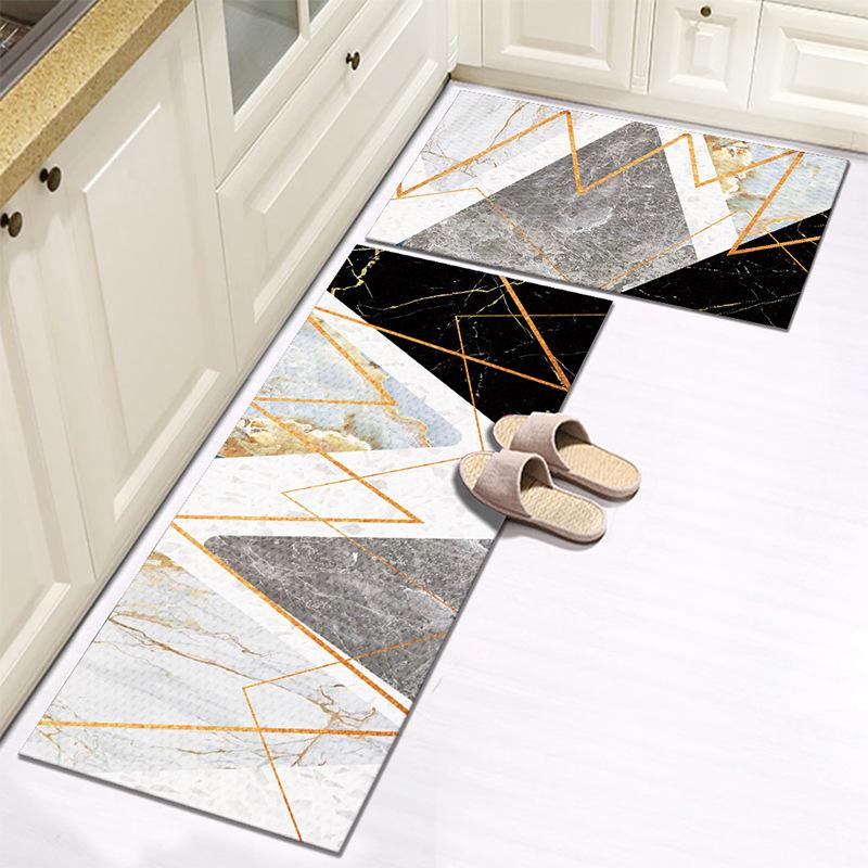 WTEMPO Kitchen Carpet Printed Carpet Thick Foot Mat Floor Mat Simple Door Mat Entrance Door Mat