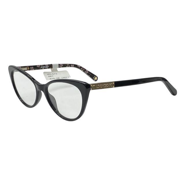 Used Love Moschino MOL573 807 140 54-18 Glasses Eyewear Cat Eye Plastic Logo Black Love Moschino