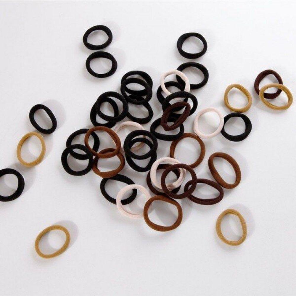 

Mno Thick, Plump, Sturdy Hair Band Hair Band Elastic Band 20P Basic Color Black Super Large Capacity coffee