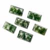AAA+ Moss Agate Big Rectangle Faceted Gemstone, Calibrated Loose Stone for Jewelry Making