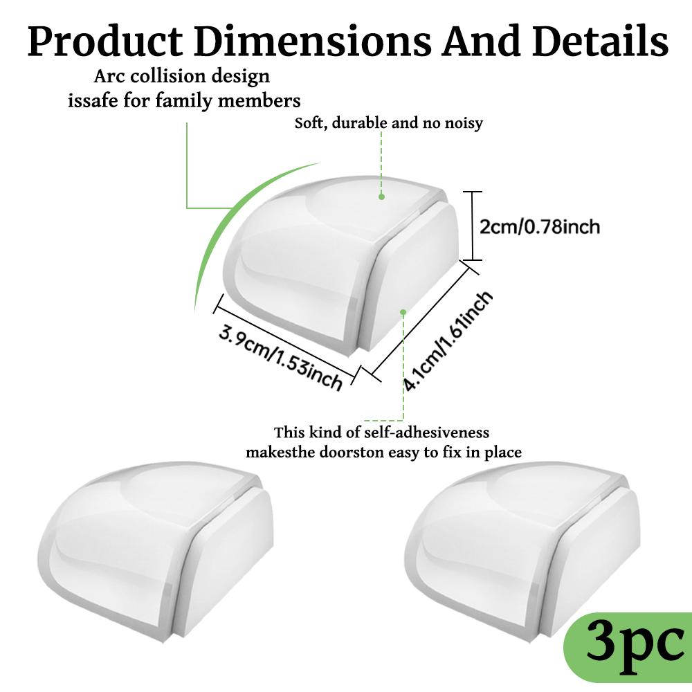 Door Stopper Punch-free Transparent Self Adhesive Door Holder Door Stop For Home Protect Walls And Furniture Accessories