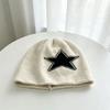 Star stack hat new American wool autumn and winter versatile cold hat female curling knitting small face little hot girl