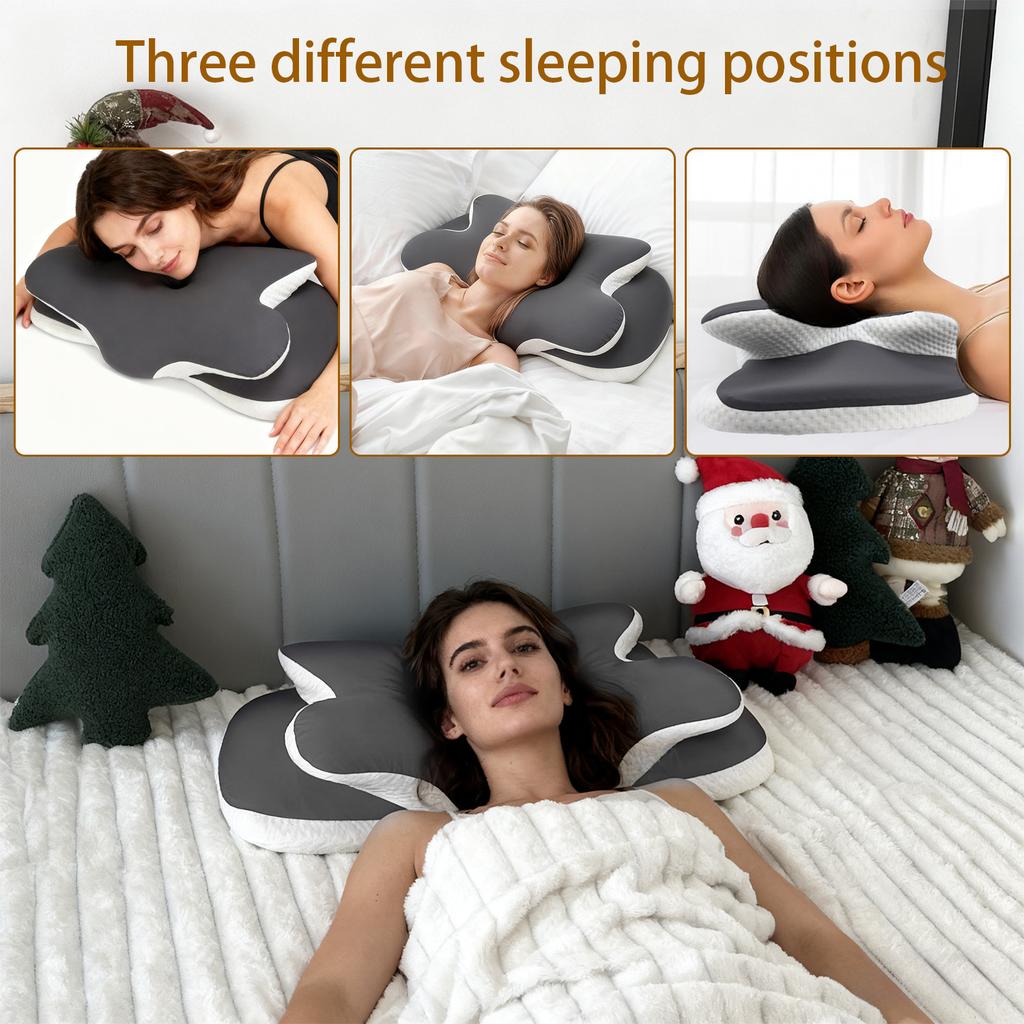 New Upgrade Memory Foam Pillow Cervical Pillow Neck Pain Relief Contour Ergonomic Orthopedic Neck Support for Side Sleeper Gift