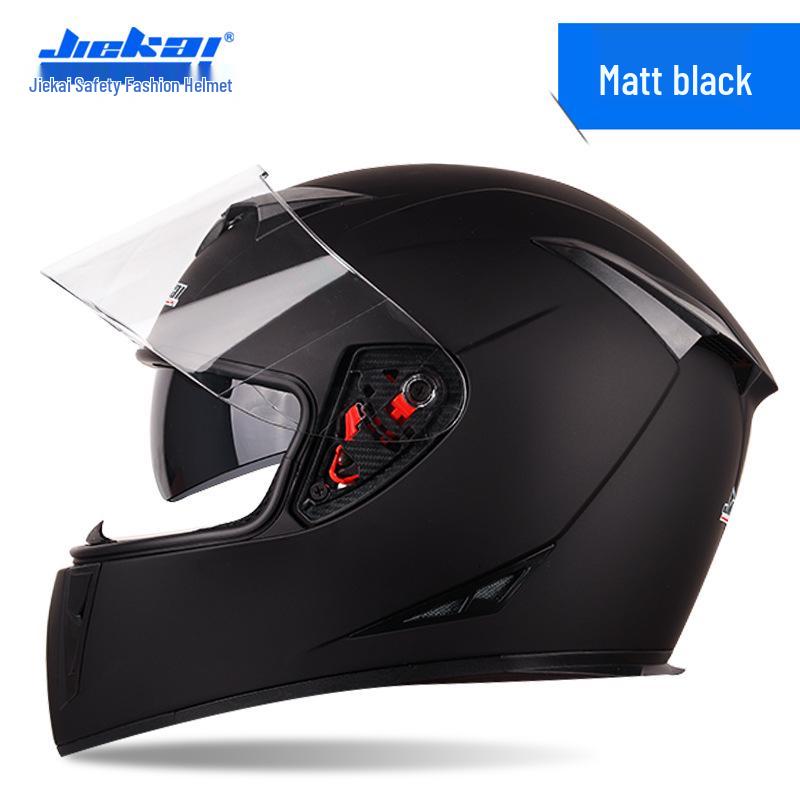 Jiekai Full Face Electric Motorcycle Helmet - Unisex, All-Season Racing Safety
