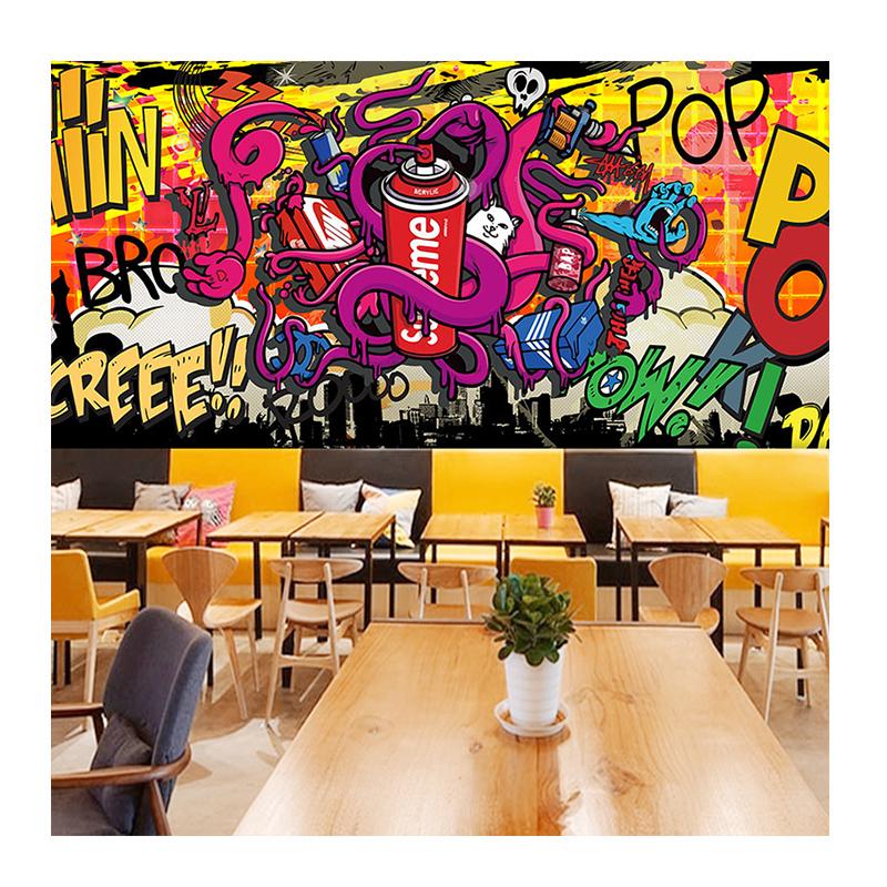 Graffiti Wallpaper Creative 3d Wallpaper Ballroom Background Decoration Mural Sports Gym Hip Hop Studio Wallpaper