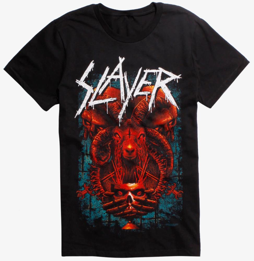 Slayer GOAT SKULL T-Shirt Heavy Metal Band NEW Licensed & Official  Unisex T-Shirt L