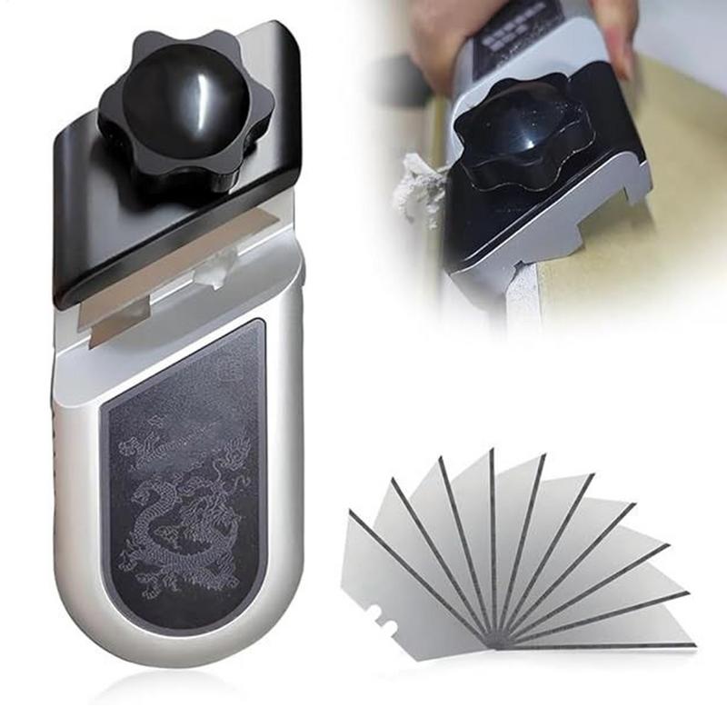 Plasterboard Chamfering Planer Aluminum Alloy Plasterboard V Edger Chamfer With 10 Cutter Precision-Ground Efficient Angle