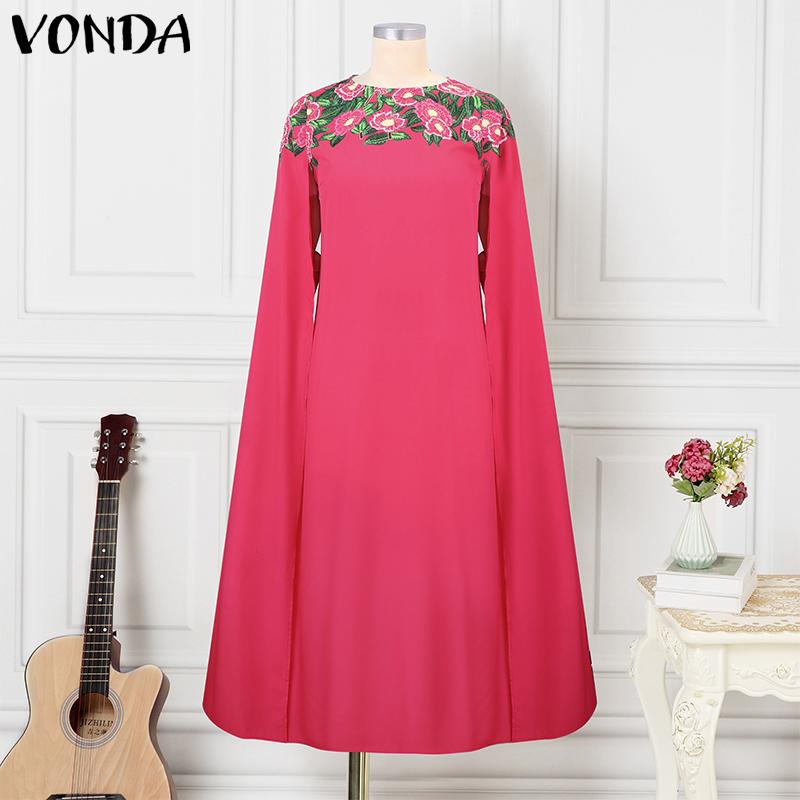 VONDA Dámské elegantní šaty s designem pláště a květinovým potiskem