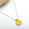 Daisy Flower Necklace Gold Plated Boho Choker