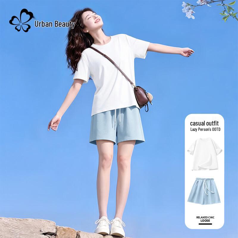 Women s Pure Cotton Short Sleeve & Shorts Casual Set S