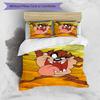 3pcs Taz-Mania pattern bedding set duvet cover set includes duvet cover &pillowcases, perfect all season bedroom decoration & gift