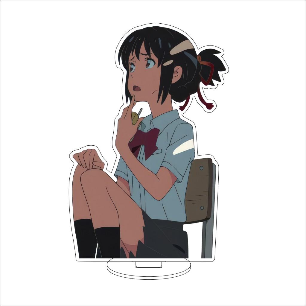 16CM Anime Your Name Cosplay Acrylic Stand Ornaments Okudera Miki Natori Sayaka Tachibana Taki Figure Stand Halloween Gifts