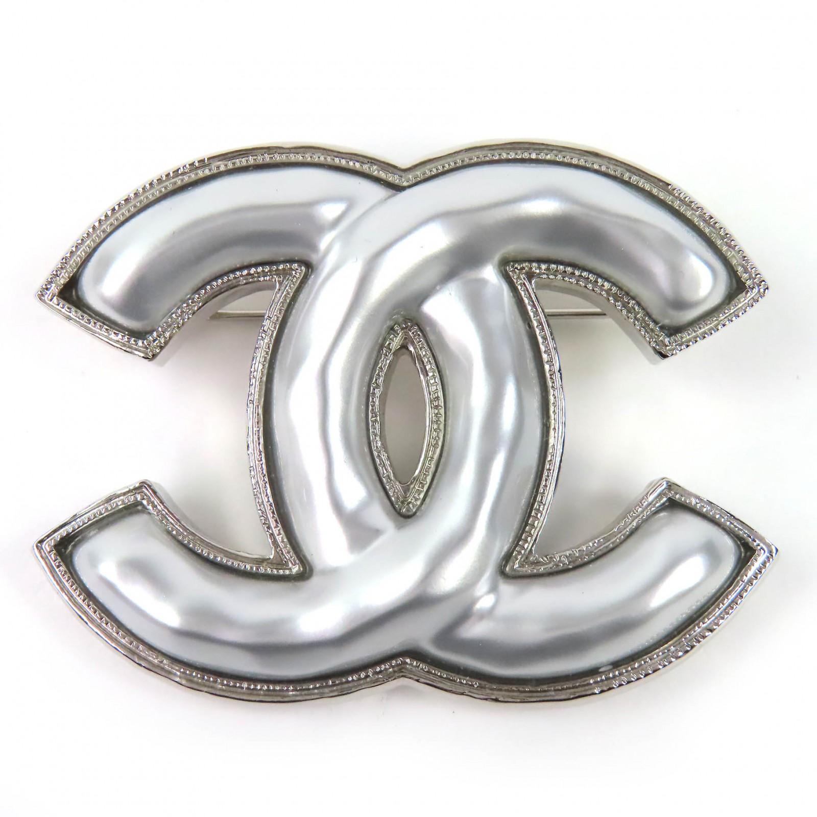 

Excellent CHANEL Brooch COCO Mark Silver Women B25C Used