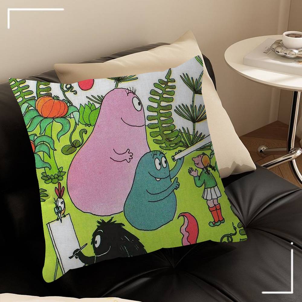 Cartoon Barbapapa CUTE   Pillowcase Toon Gift Cushion Cover Bedroom Home Sofa Chair Seat Decor Pillow Case