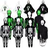 Luminous Halloween Skull Skeleton Child Cosplay Costume Jumpsuits Cloak Party