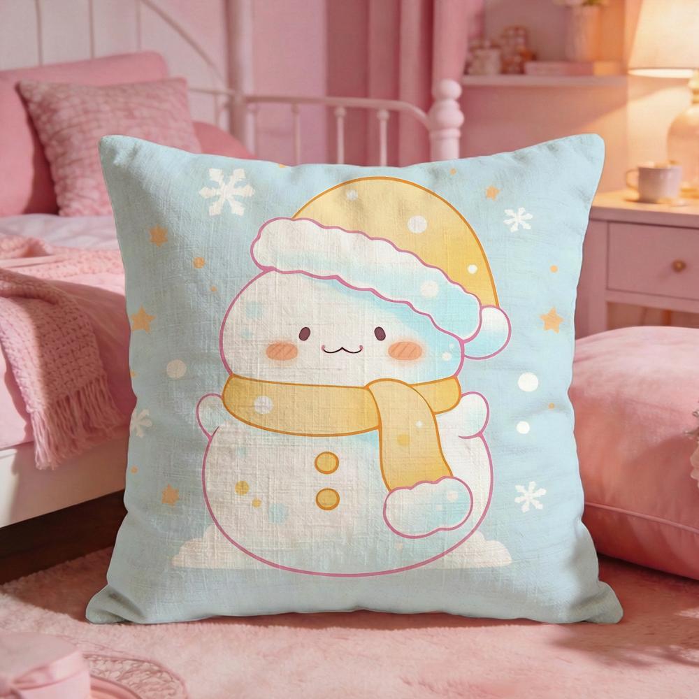 DecorsnowmanS Cushion Cover Premium Comfort Reversible Pillow Cove Two in One Design for Any Room Car Interior