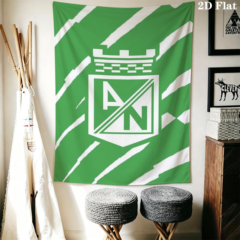 Atlético Nacional Wall Tapestry Aesthetic Wall Hanging Printed Fabric Blanket Decorative Tapestries for Bedroom Living Room Home Decor