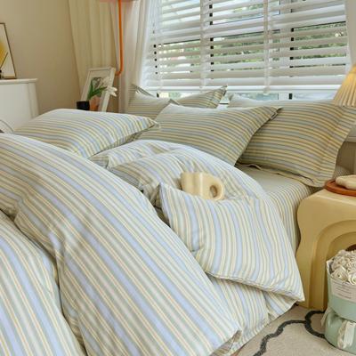 Four-piece Set of Cotton Bed, Three-piece Set of Pure Cotton Dormitory Quilt Cover and Bed Sheet