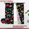 2D FLAT PRINTING 2pcs Curtains (Without Rod) Colorful Controller Collage Contemporary Popular Curtains Polyester Easy Install