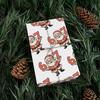 Christmas Gift Wrap Selfadhesive Paper With Santa And Reindeer Design For Holiday Packaging