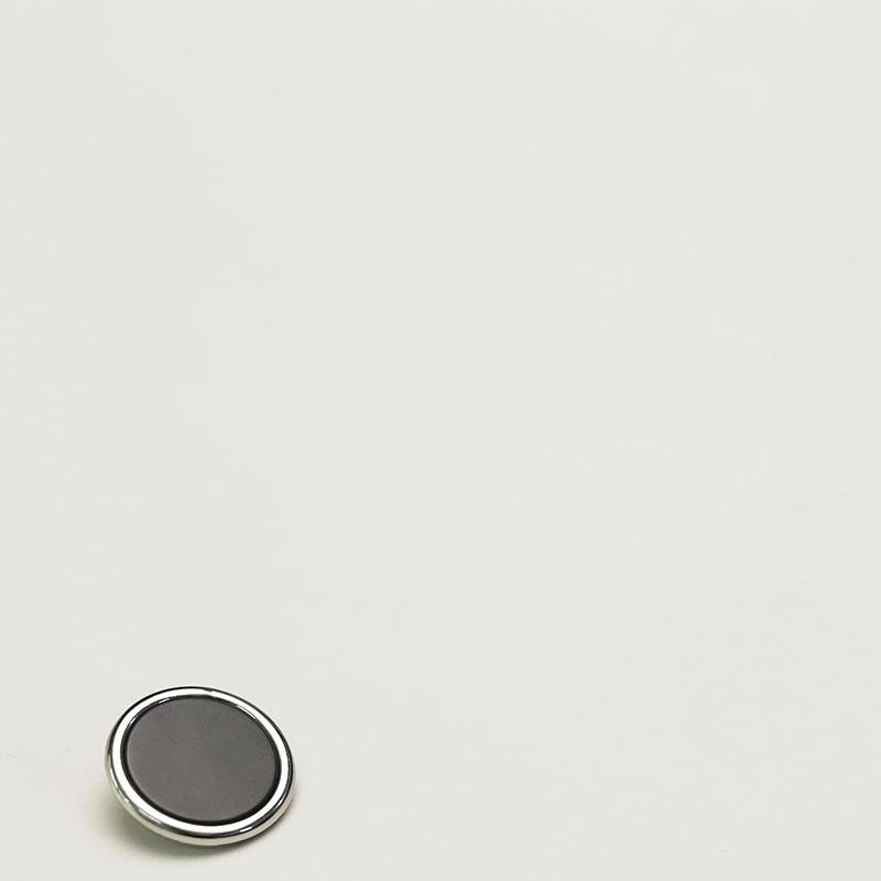 Flat Gold and Silver Edge Black Button Small Fragrance Simple Style Suit Sweater Button Metal Accessories Jacket Button