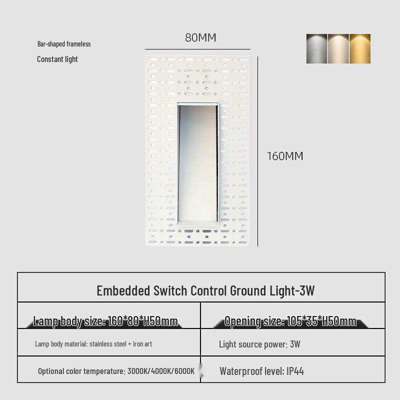 Wireless Motion Sensor Stair Lights - Borderless Embedded Design