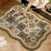 American Retro Diatomaceous Earth Bathroom Floor Mat - Absorbent, Non-Slip, Stain & Wear Resistant, Easy Care for Toilet Entrance
