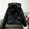 Women's Short Thickened Hooded Cotton Jacket - Winter 2026 Warm Loose Outerwear
